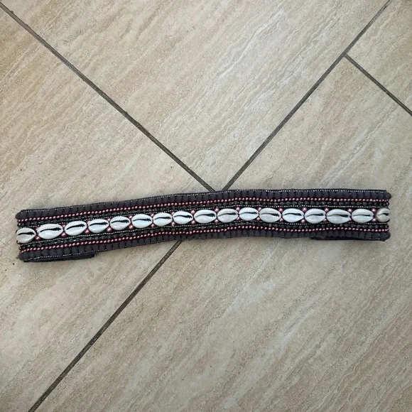 ANTHROPOLOGIE PURPLE SHELL BELT - Picture 2 of 6